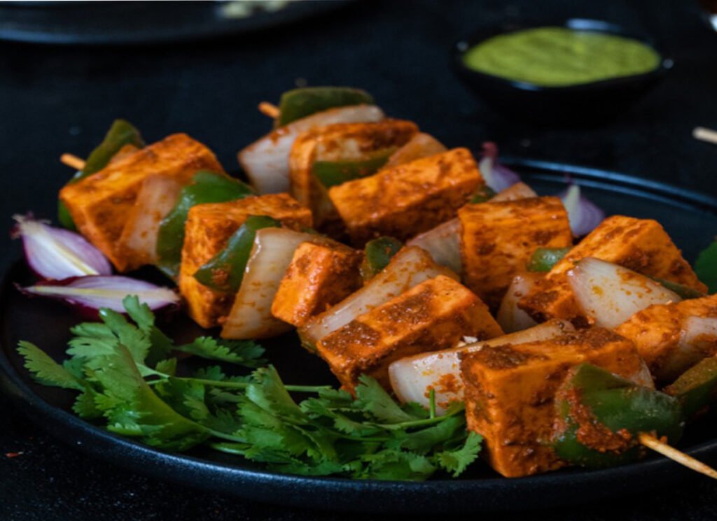 Kashmiri Paneer Tikka (Mild & Colorful)